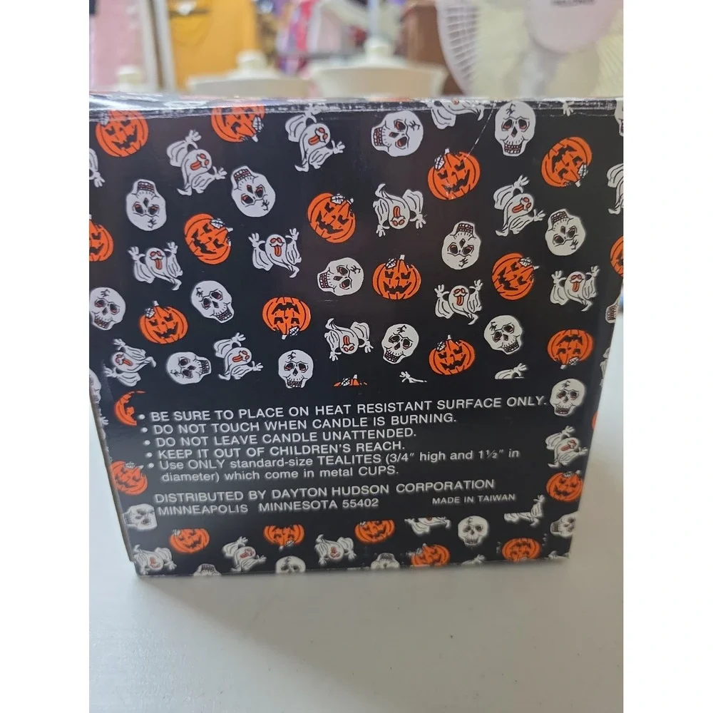 Vintage Halloween Pumpkin Earthenware Jack O' Lantern Ceramic Candle Cover